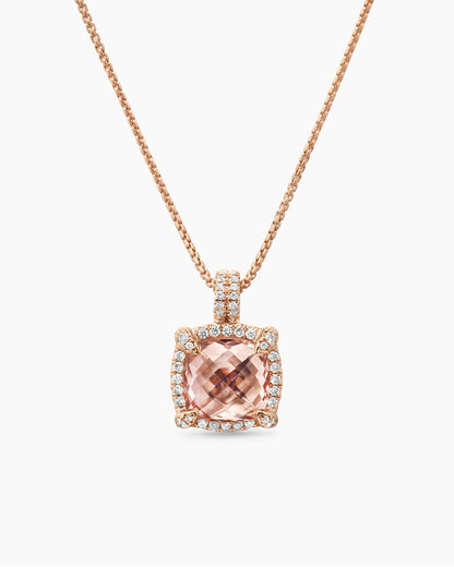David Yurman Chatelaine Pavé Bezel Pendant Necklace David Yurman Women’s
