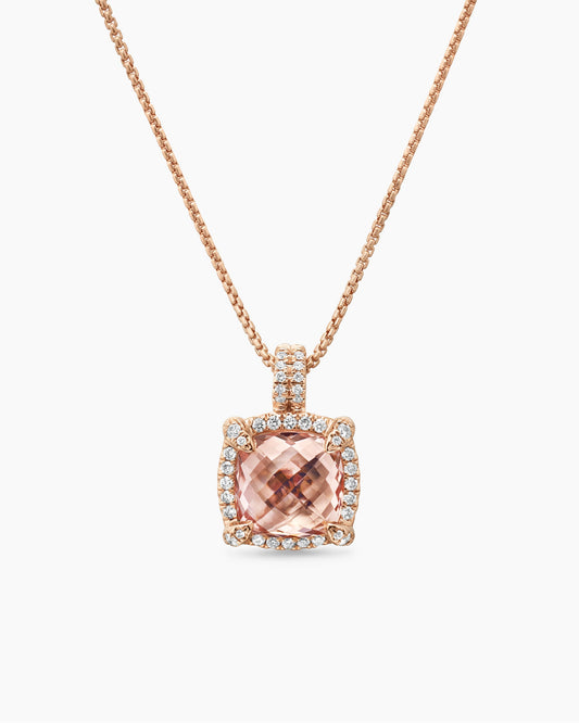 David Yurman Chatelaine Pavé Bezel Pendant Necklace David Yurman Women’s