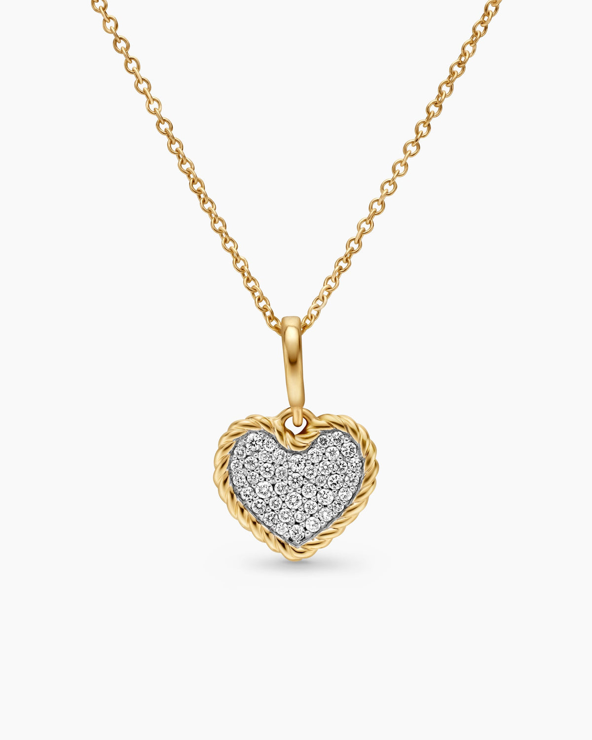 David Yurman Cable Collectibles Pavé Plate Heart Necklace David Yurman Women’s