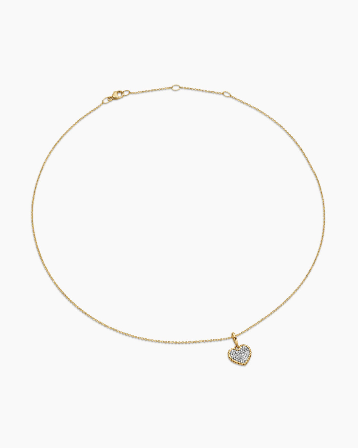 David Yurman Cable Collectibles Pavé Plate Heart Necklace David Yurman Women’s