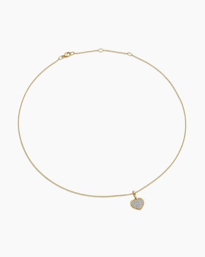 David Yurman Cable Collectibles Pavé Plate Heart Necklace David Yurman Women’s