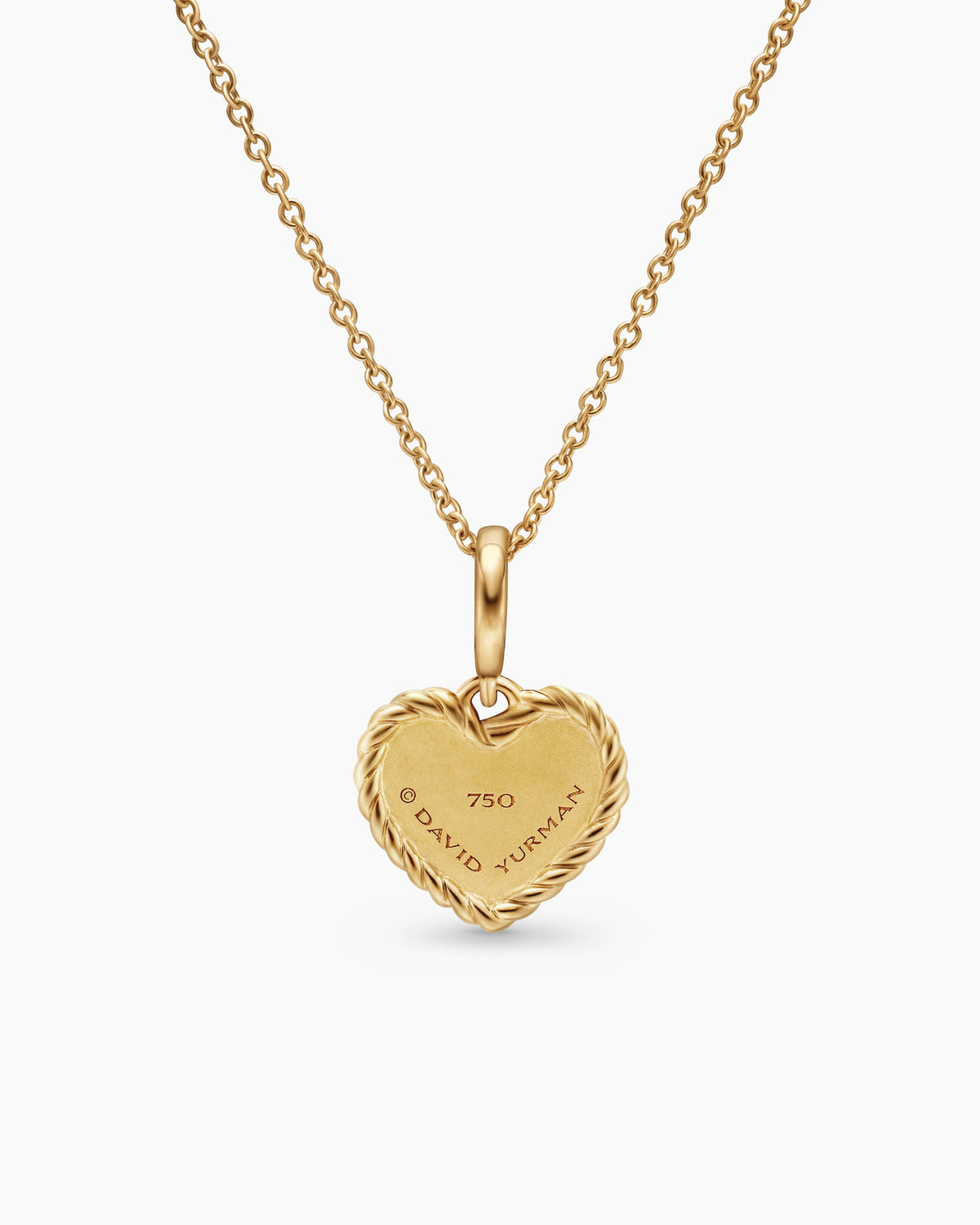 David Yurman Cable Collectibles Pavé Plate Heart Necklace David Yurman Women’s