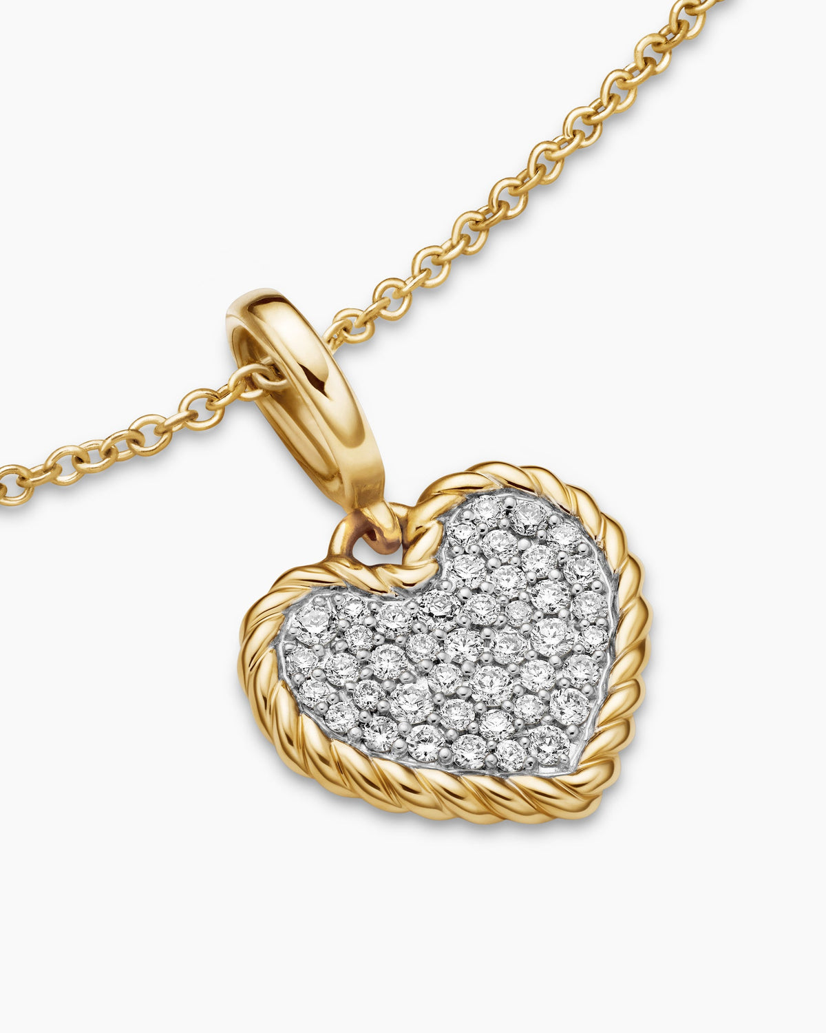 David Yurman Cable Collectibles Pavé Plate Heart Necklace David Yurman Women’s