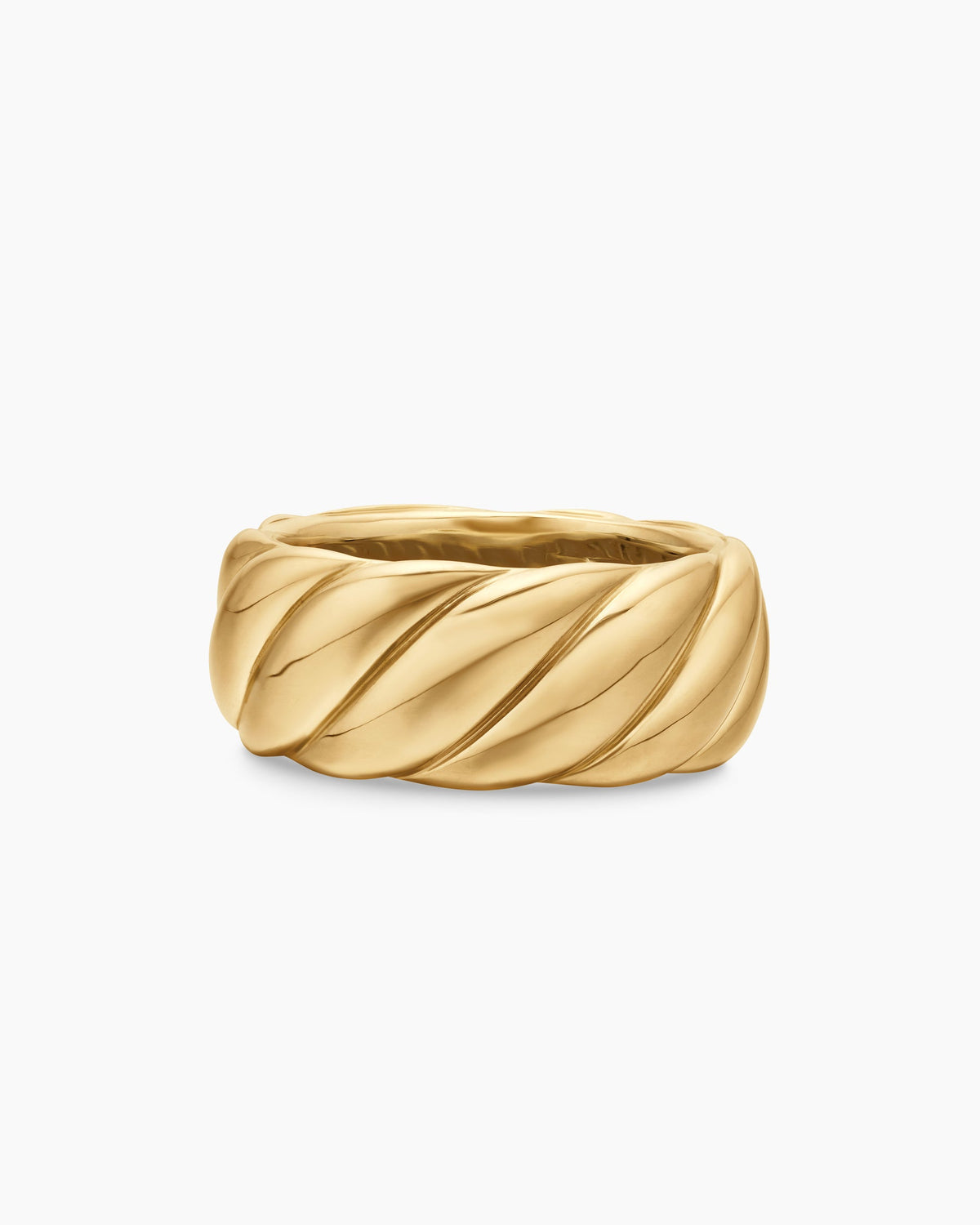 David Yurman Sculpted Cable Band Ring in 18K Yellow Gold, 9mm David Yurman Women’s