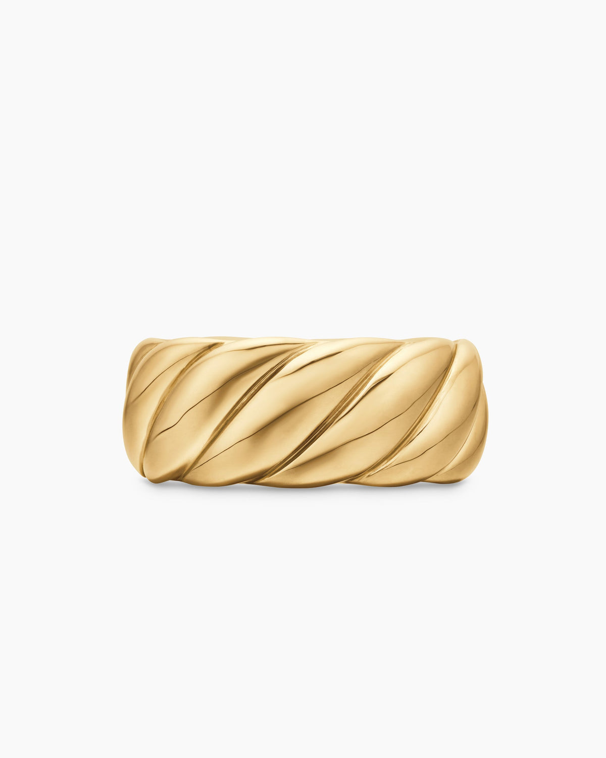 David Yurman Sculpted Cable Band Ring in 18K Yellow Gold, 9mm David Yurman Women’s