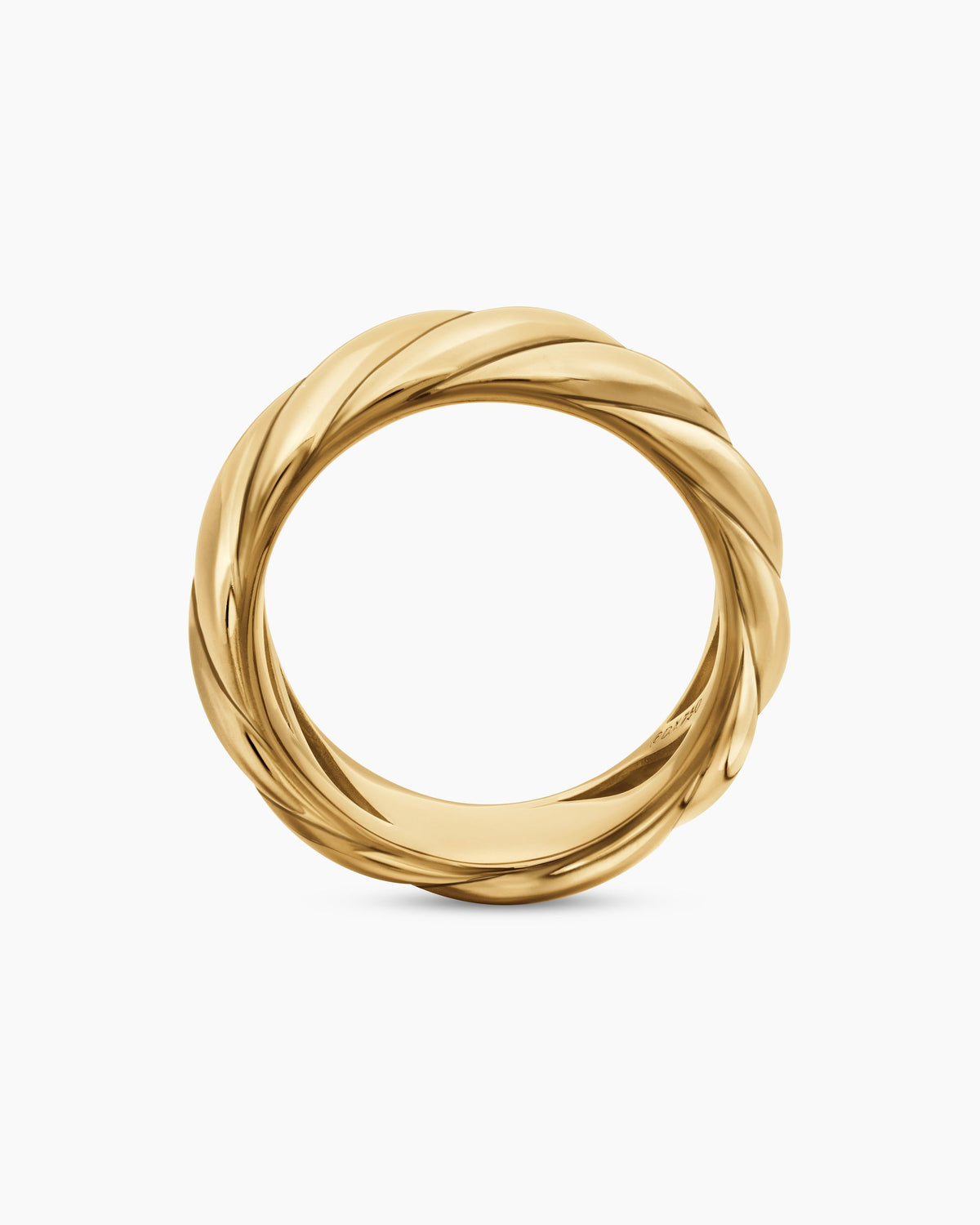David Yurman Sculpted Cable Band Ring in 18K Yellow Gold, 9mm David Yurman Women’s