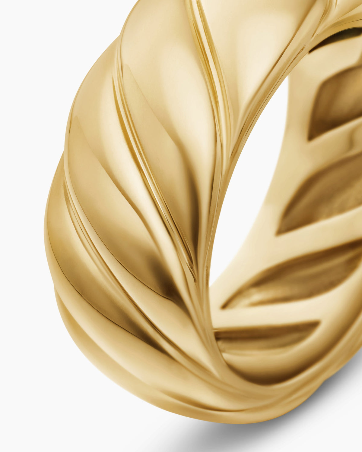 David Yurman Sculpted Cable Band Ring in 18K Yellow Gold, 9mm David Yurman Women’s