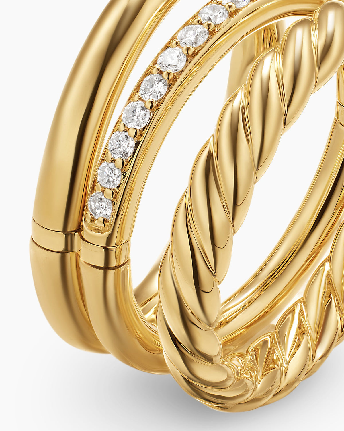 David Yurman DY Mercer Three Row Ring David Yurman Women’s