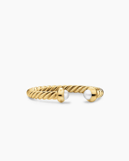 David Yurman Micro Cablespira Flex Open Ring in 18K Yellow Gold, 2.5mm David Yurman Women’s