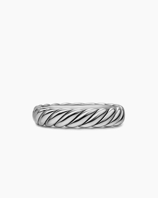 David Yurman Sculpted Cable Band Ring in Sterling Silver, 4.6mm David Yurman Women’s
