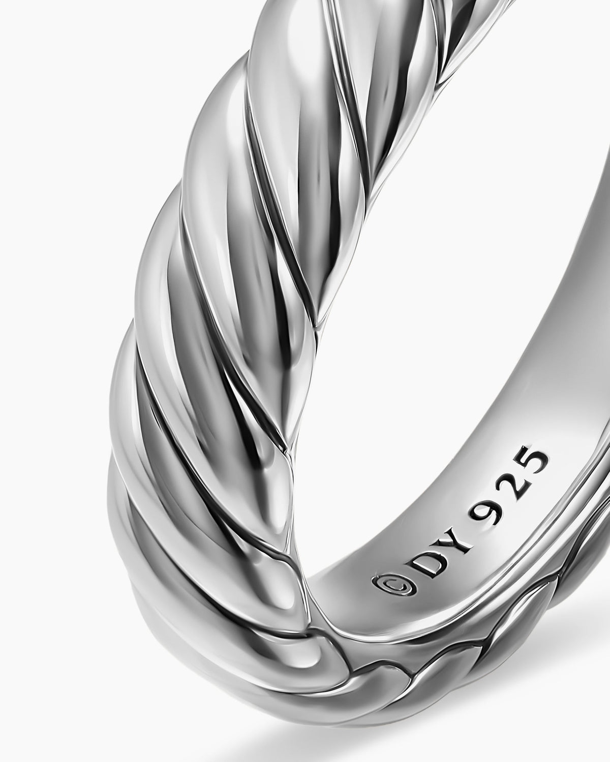 David Yurman Sculpted Cable Band Ring in Sterling Silver, 4.6mm David Yurman Women’s