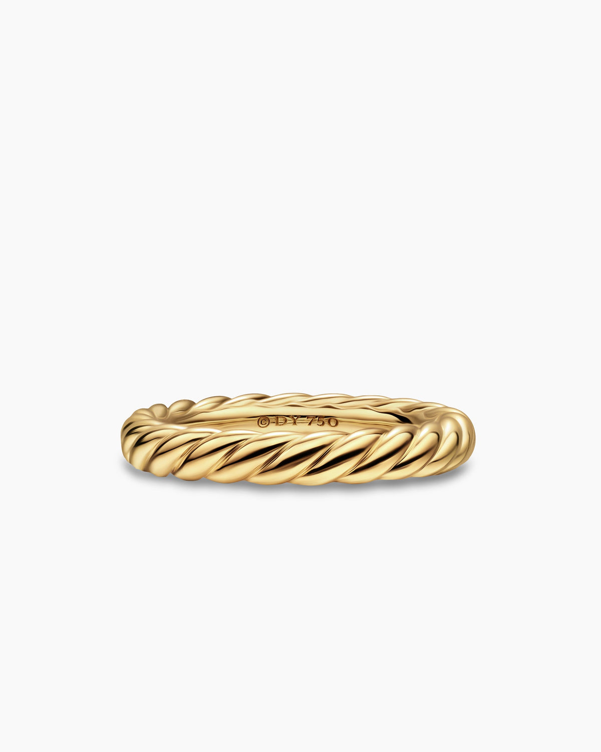 David Yurman DY Cable Band Ring in 18K Yellow Gold, 3mm David Yurman Women’s|Wedding