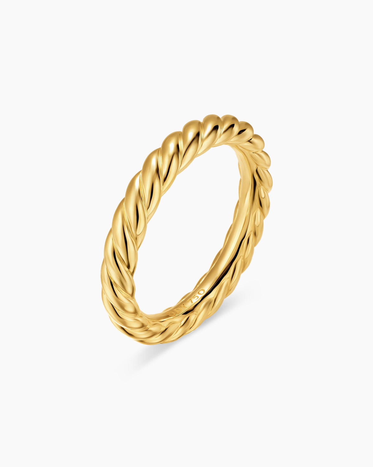 David Yurman DY Cable Band Ring in 18K Yellow Gold, 3mm David Yurman Women’s|Wedding