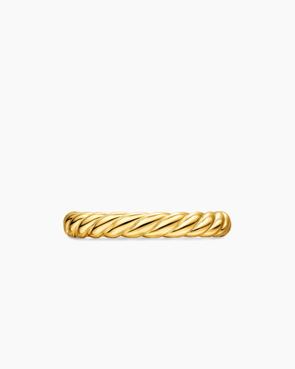 David Yurman DY Cable Band Ring in 18K Yellow Gold, 3mm David Yurman Women’s|Wedding