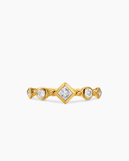 David Yurman Cable Band Ring in 18K Yellow Gold with Diamonds, 1.7mm David Yurman Women’s