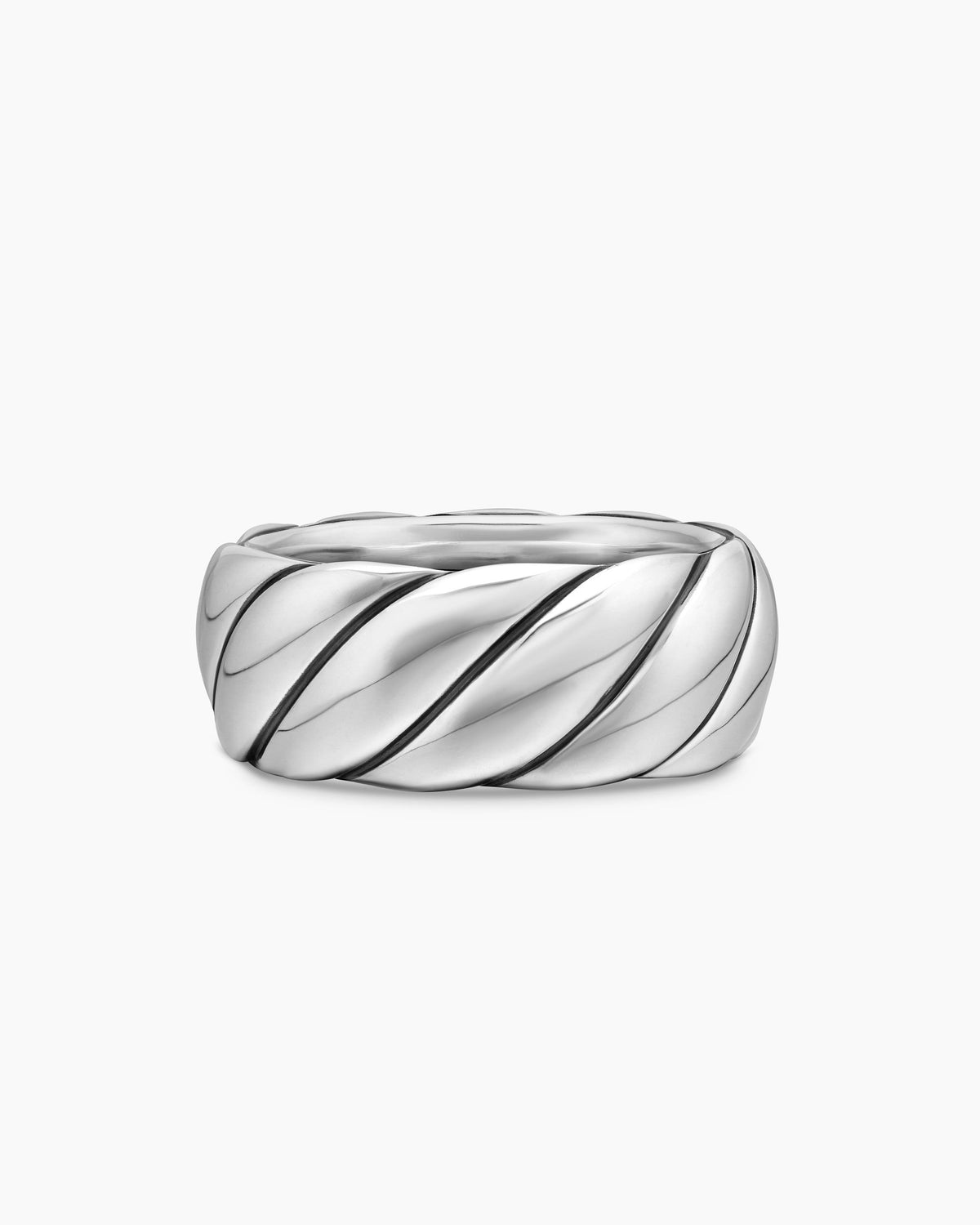David Yurman Sculpted Cable Band Ring in Sterling Silver, 9mm David Yurman Women’s