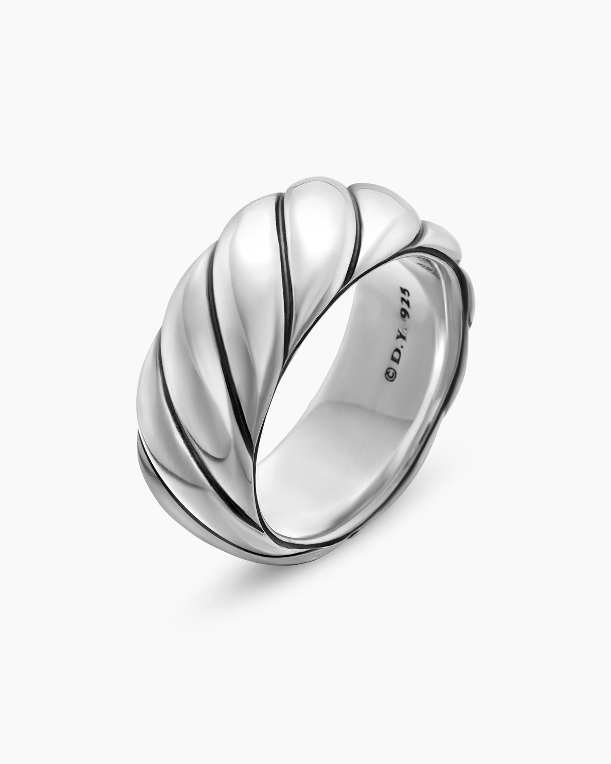 David Yurman Sculpted Cable Band Ring in Sterling Silver, 9mm David Yurman Women’s