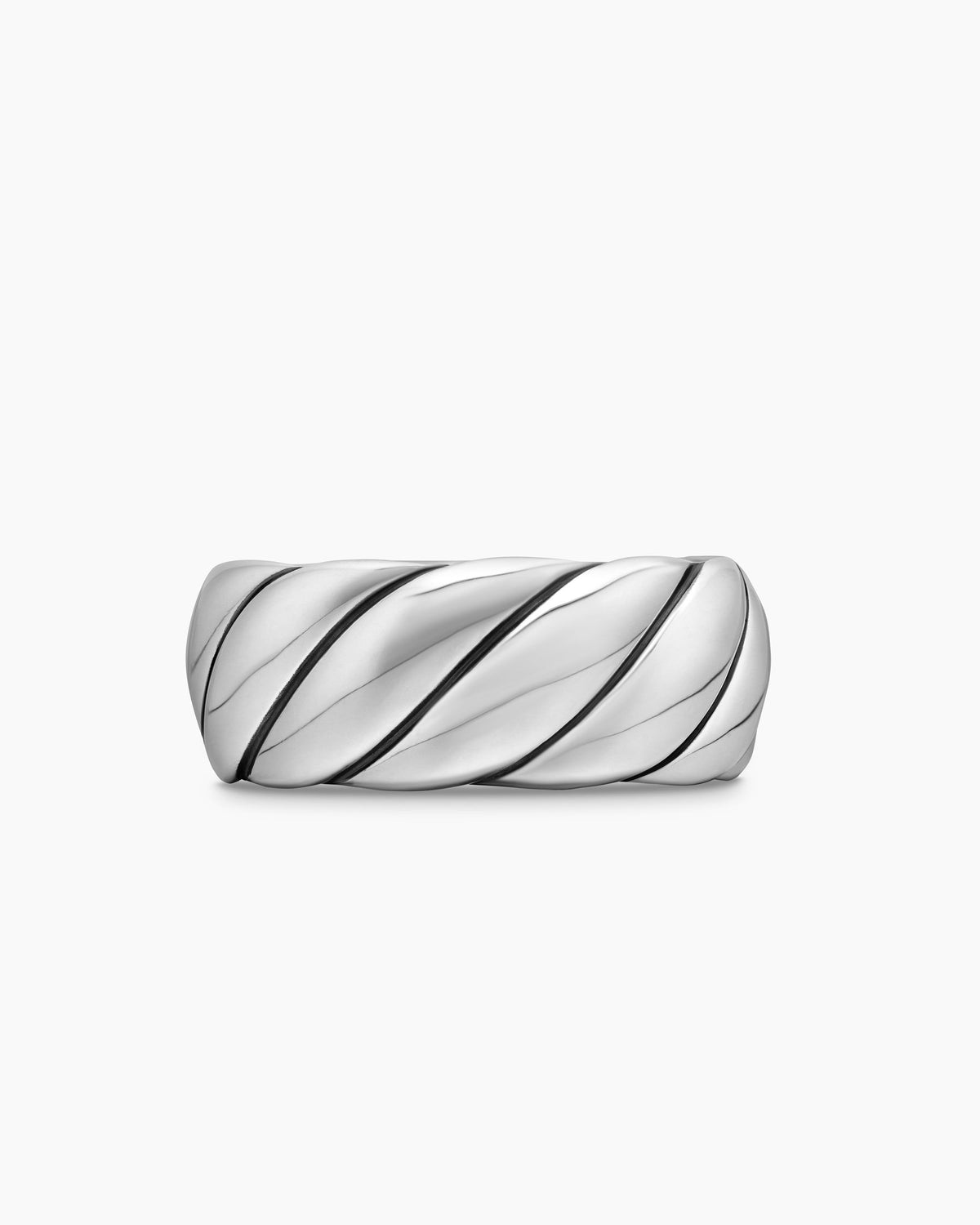 David Yurman Sculpted Cable Band Ring in Sterling Silver, 9mm David Yurman Women’s