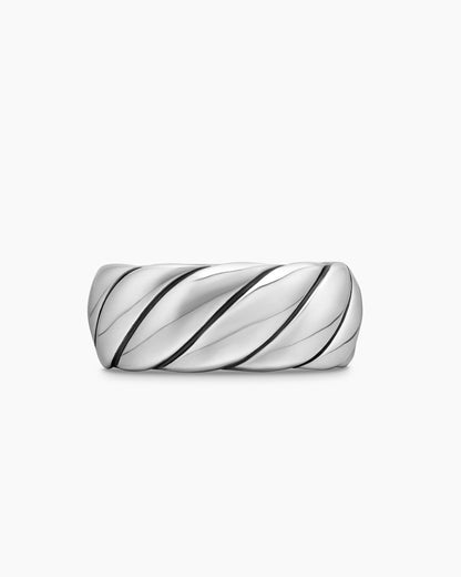 David Yurman Sculpted Cable Band Ring in Sterling Silver, 9mm David Yurman Women’s