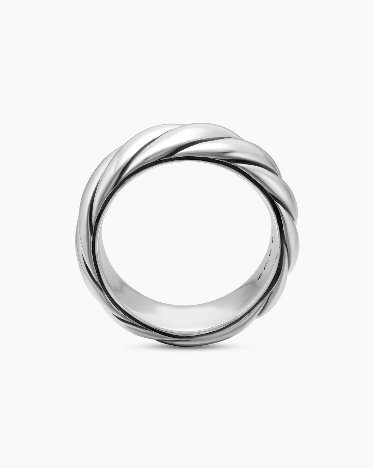 David Yurman Sculpted Cable Band Ring in Sterling Silver, 9mm David Yurman Women’s
