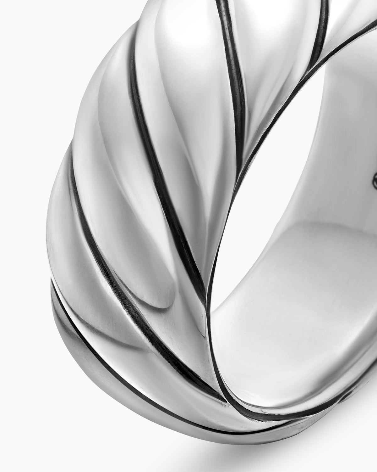 David Yurman Sculpted Cable Band Ring in Sterling Silver, 9mm David Yurman Women’s