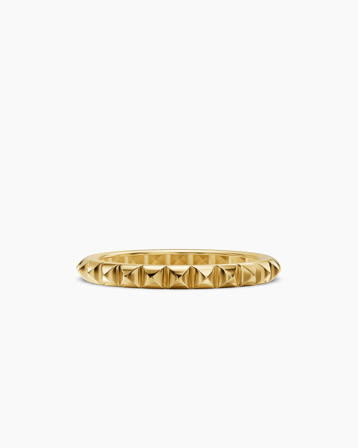 David Yurman Petite Pyramid Band Ring in 18K Yellow Gold, 2.5mm David Yurman Women’s