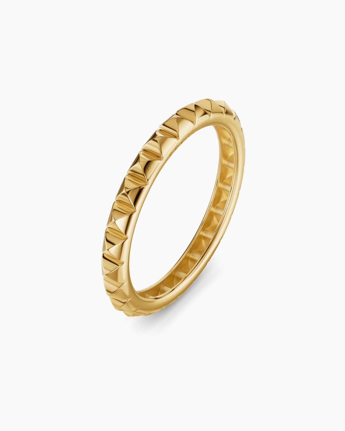 David Yurman Petite Pyramid Band Ring in 18K Yellow Gold, 2.5mm David Yurman Women’s