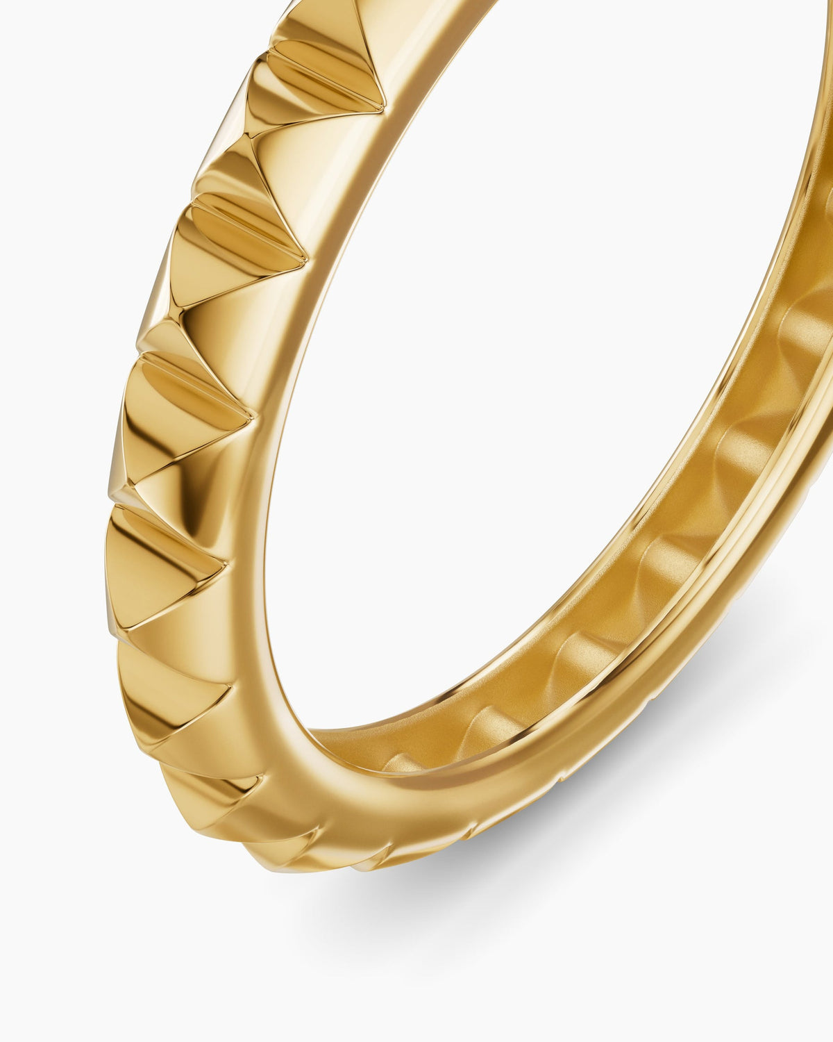 David Yurman Petite Pyramid Band Ring in 18K Yellow Gold, 2.5mm David Yurman Women’s