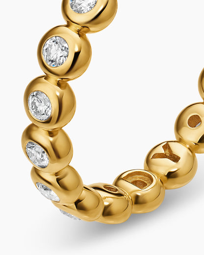 David Yurman Bezel Set Band Ring in 18K Yellow Gold with Diamonds, 3.7mm David Yurman Women’s