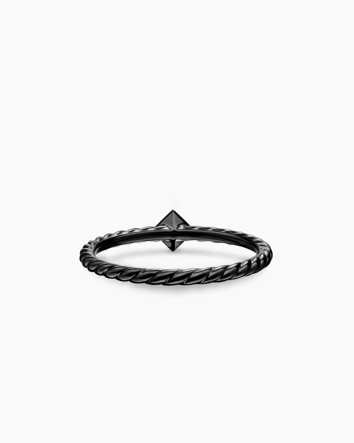 David Yurman Cable Stack Ring in Black Titanium with Diamond, 1.7mm David Yurman Women’s