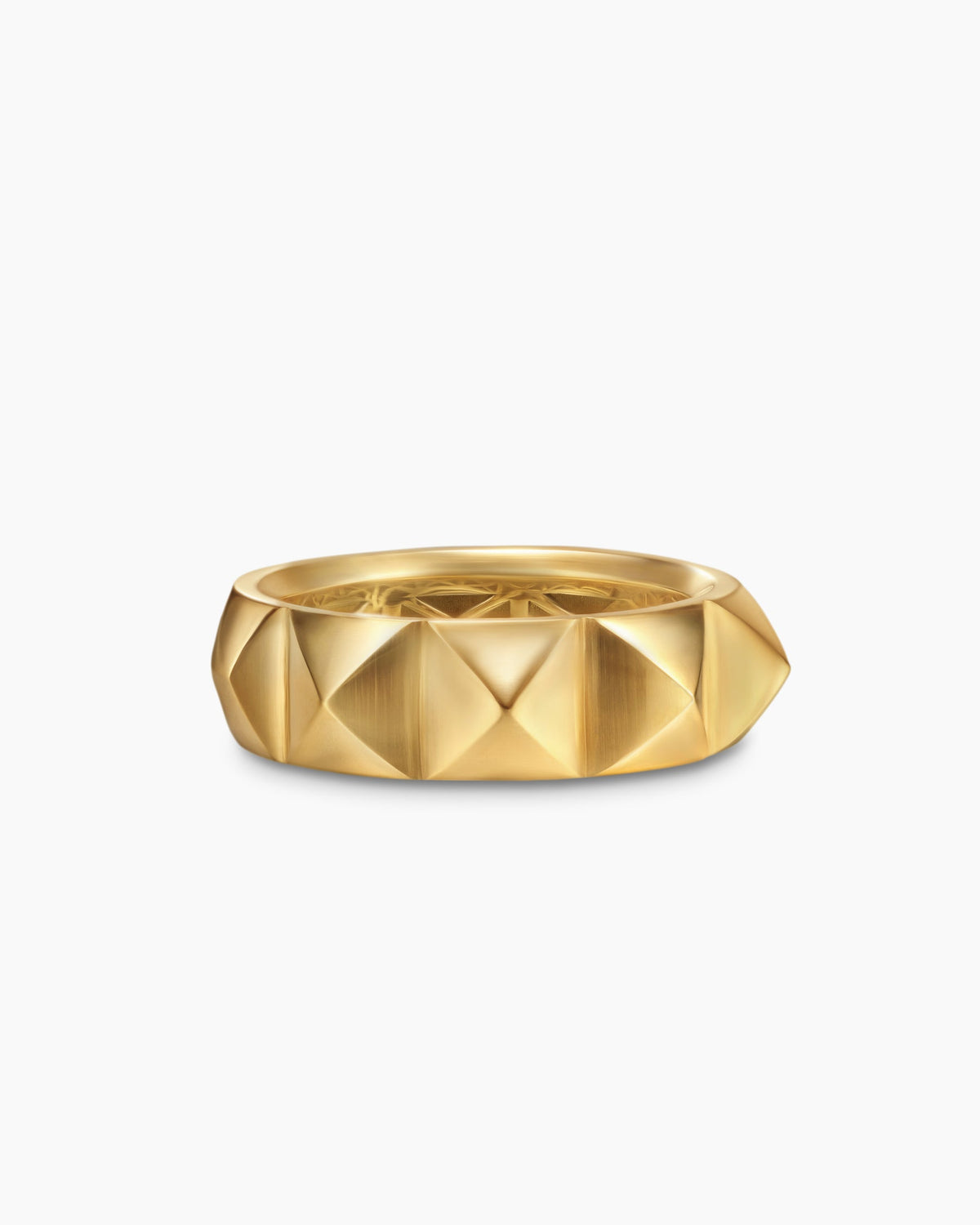 David Yurman Pyramid Band Ring in 18K Yellow Gold, 6.5mm David Yurman Women’s
