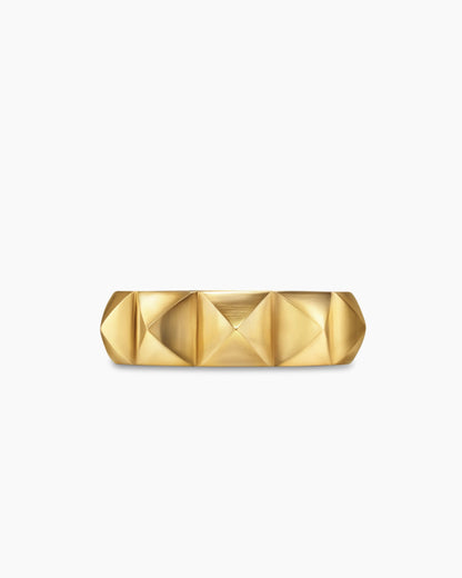 David Yurman Pyramid Band Ring in 18K Yellow Gold, 6.5mm David Yurman Women’s