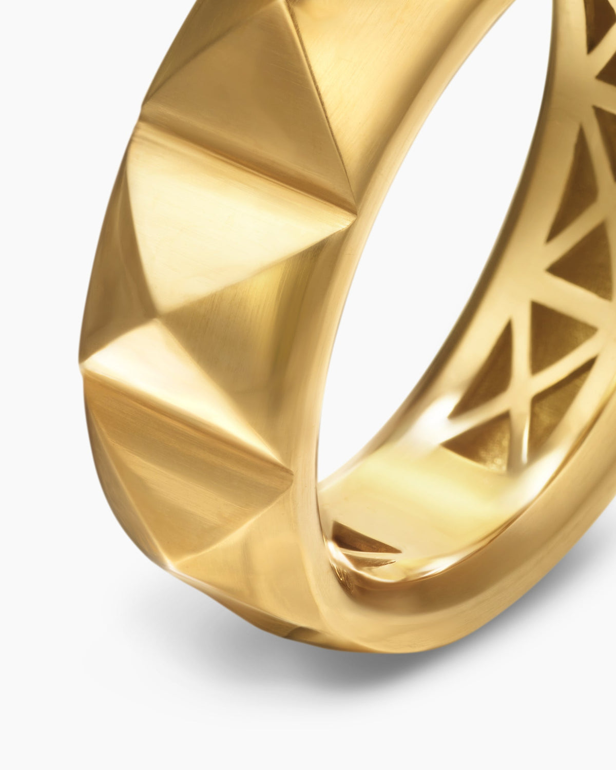 David Yurman Pyramid Band Ring in 18K Yellow Gold, 6.5mm David Yurman Women’s