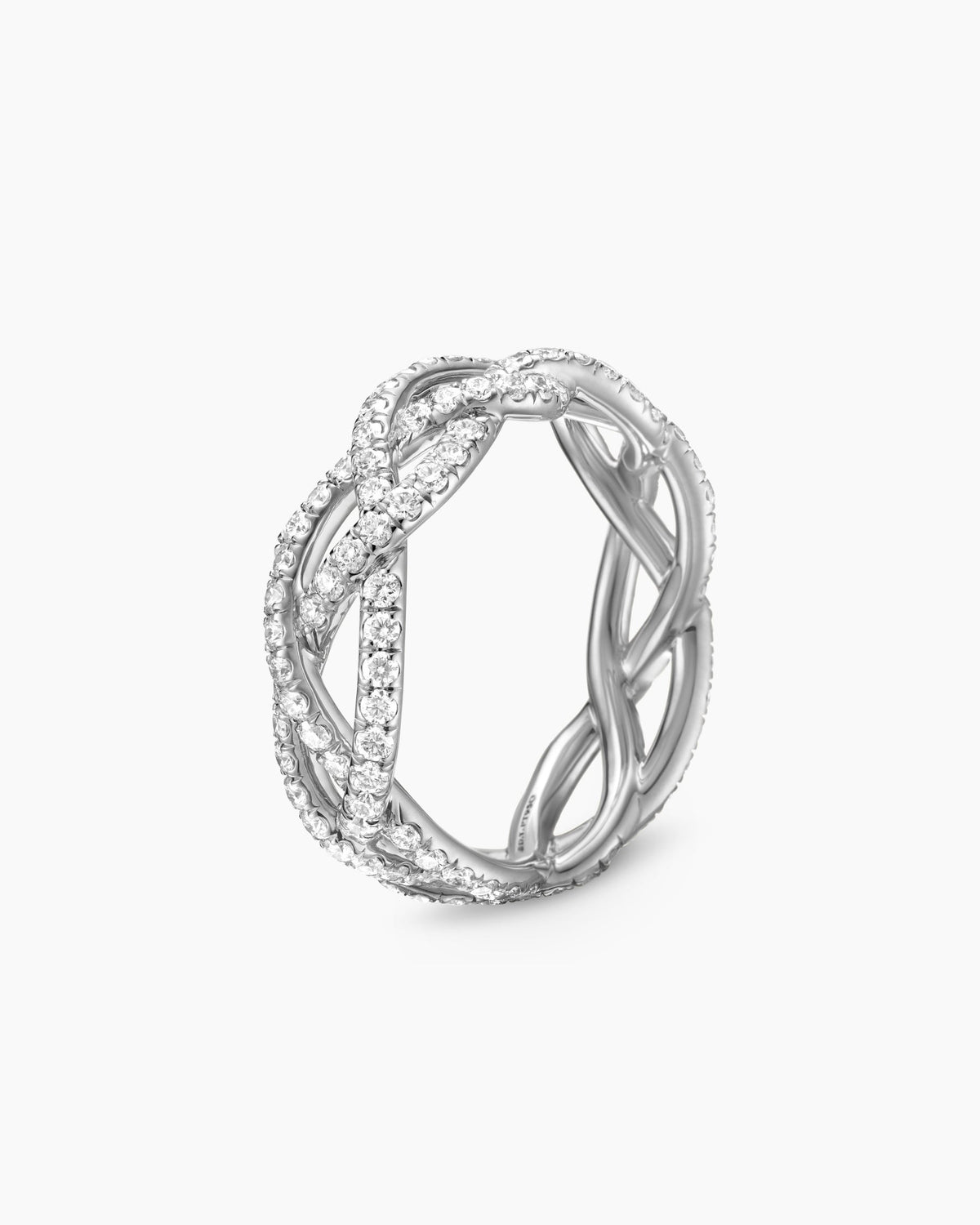 David Yurman Wisteria Band Ring in Platinum with Diamonds, 7.3mm David Yurman Women’s|Wedding