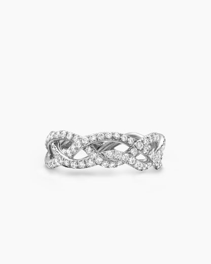 David Yurman Wisteria Band Ring in Platinum with Diamonds, 7.3mm David Yurman Women’s|Wedding
