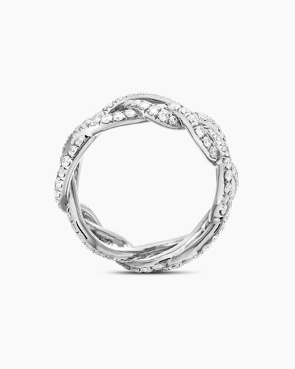 David Yurman Wisteria Band Ring in Platinum with Diamonds, 7.3mm David Yurman Women’s|Wedding