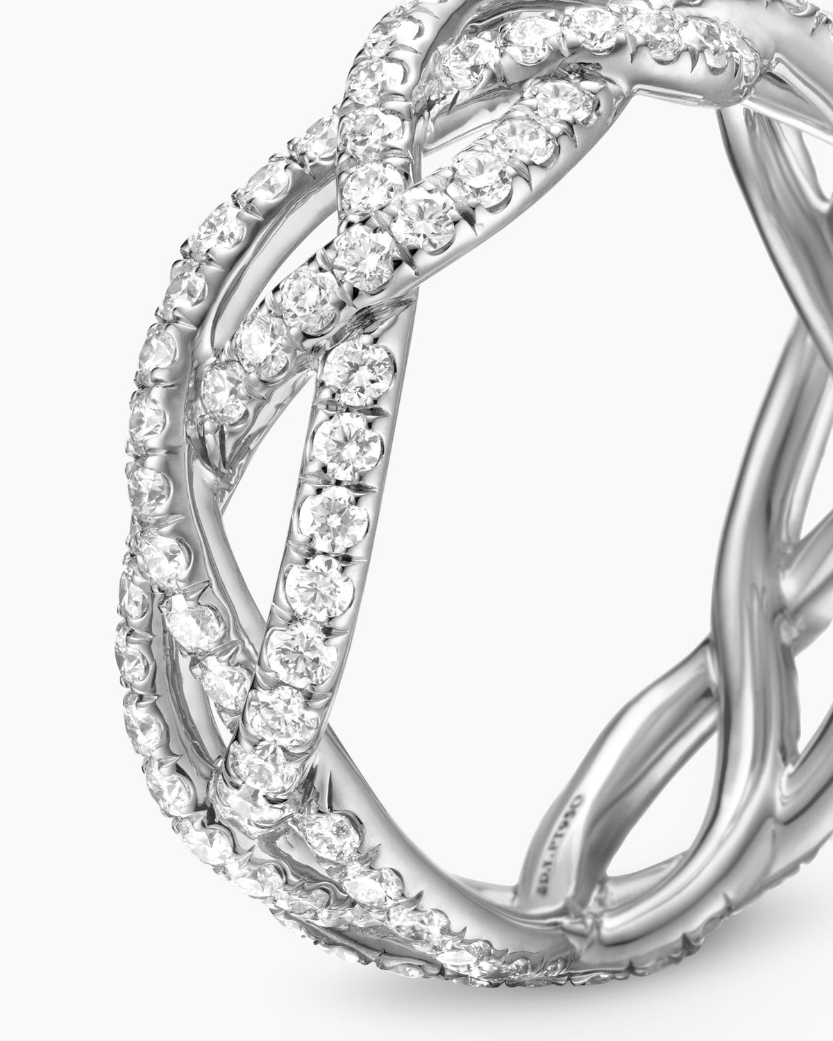 David Yurman Wisteria Band Ring in Platinum with Diamonds, 7.3mm David Yurman Women’s|Wedding