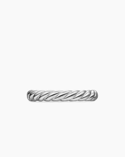 David Yurman DY Cable Band Ring in Platinum, 3mm David Yurman Women’s|Wedding
