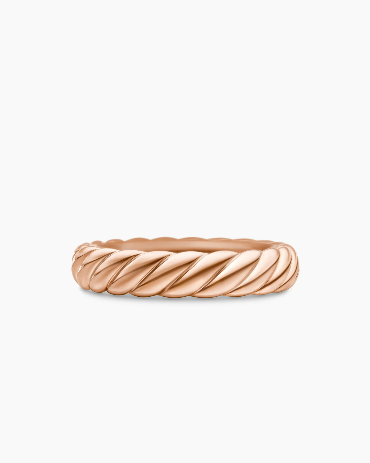 David Yurman Sculpted Cable Band Ring in 18K Rose Gold, 4.6mm David Yurman Women’s