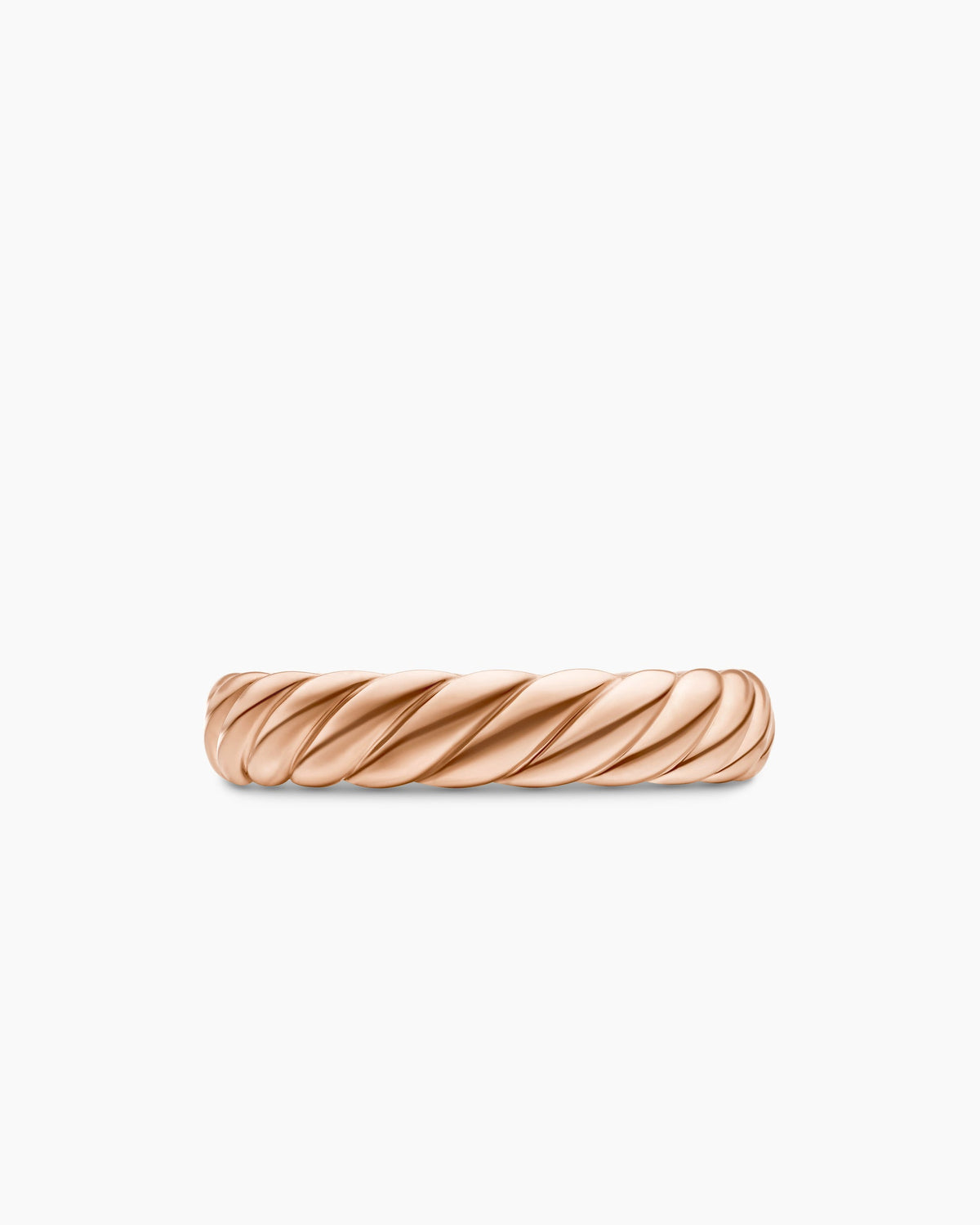 David Yurman Sculpted Cable Band Ring in 18K Rose Gold, 4.6mm David Yurman Women’s