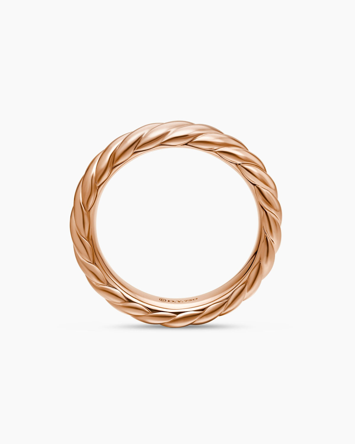 David Yurman Sculpted Cable Band Ring in 18K Rose Gold, 4.6mm David Yurman Women’s