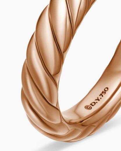 David Yurman Sculpted Cable Band Ring in 18K Rose Gold, 4.6mm David Yurman Women’s