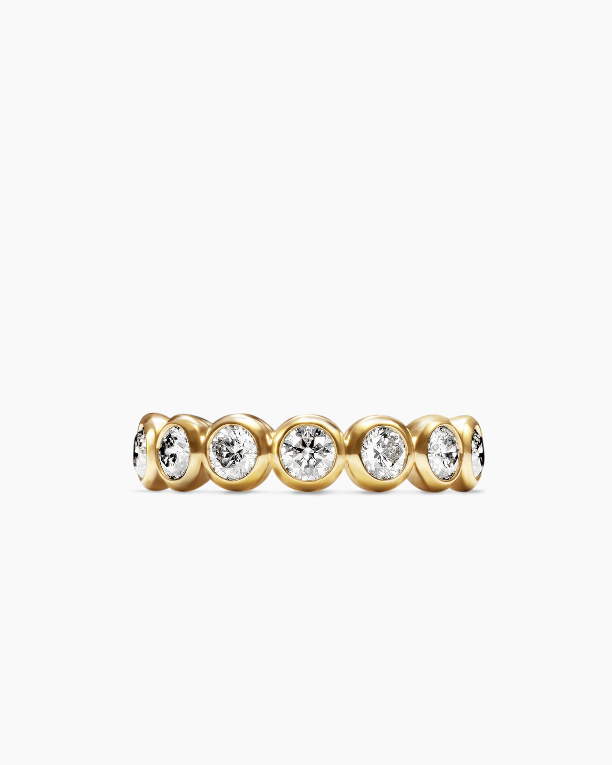 David Yurman DY Infinity Band Ring in 18K Yellow Gold with Round Diamonds, 4.8mm David Yurman Women’s|Wedding
