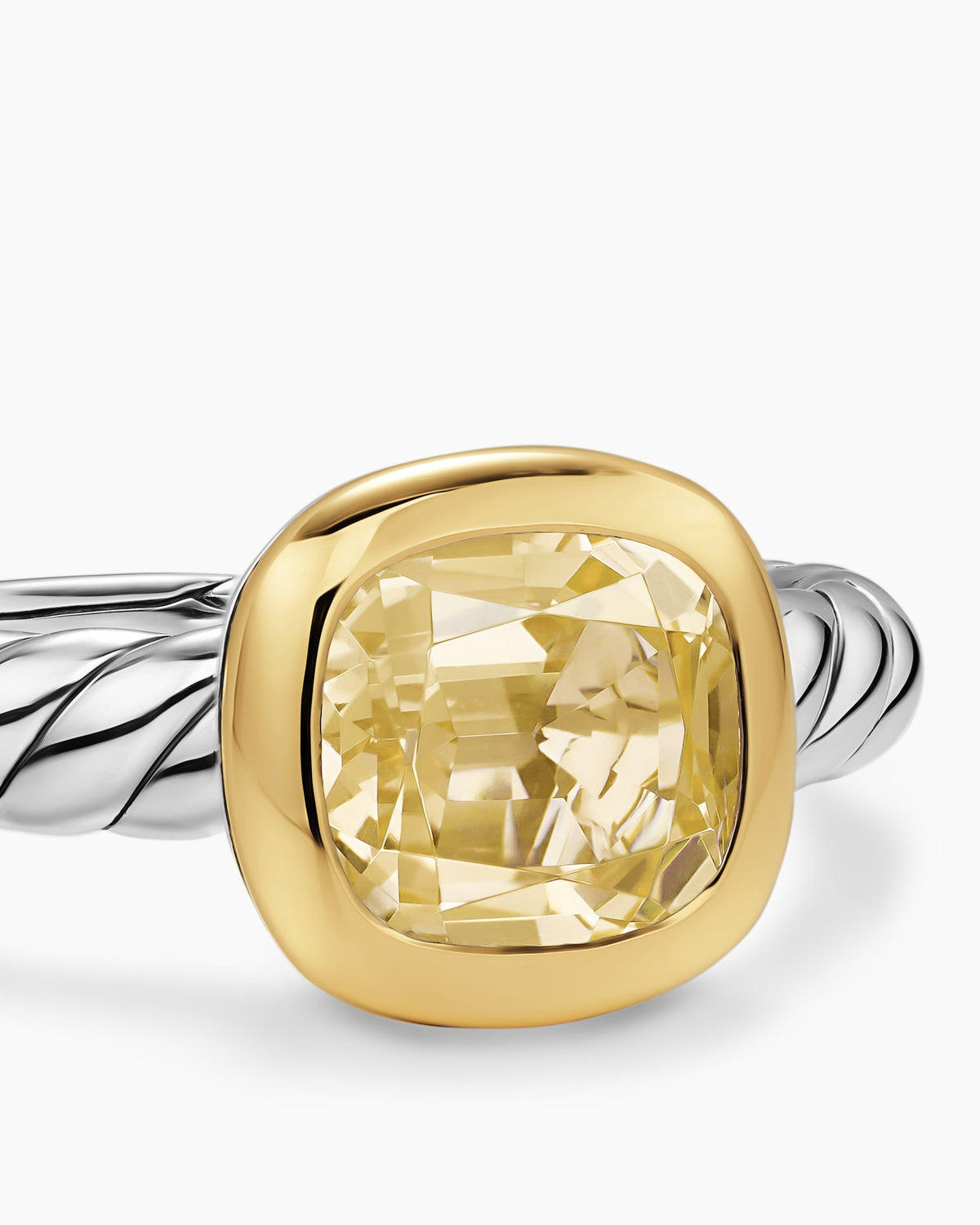 David Yurman DY Mercer Color Stone Ring in Sterling Silver with 18K Yellow Gold, 7mm David Yurman Women’s