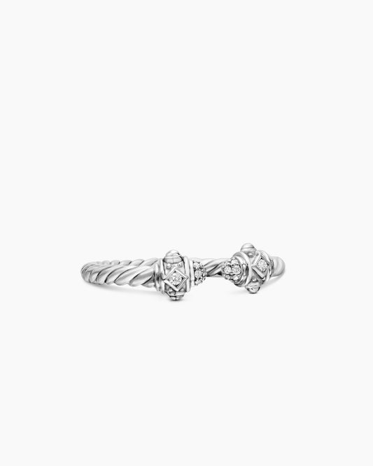 David Yurman Renaissance Ring in 18K White Gold with Diamonds, 2.3mm David Yurman Women’s
