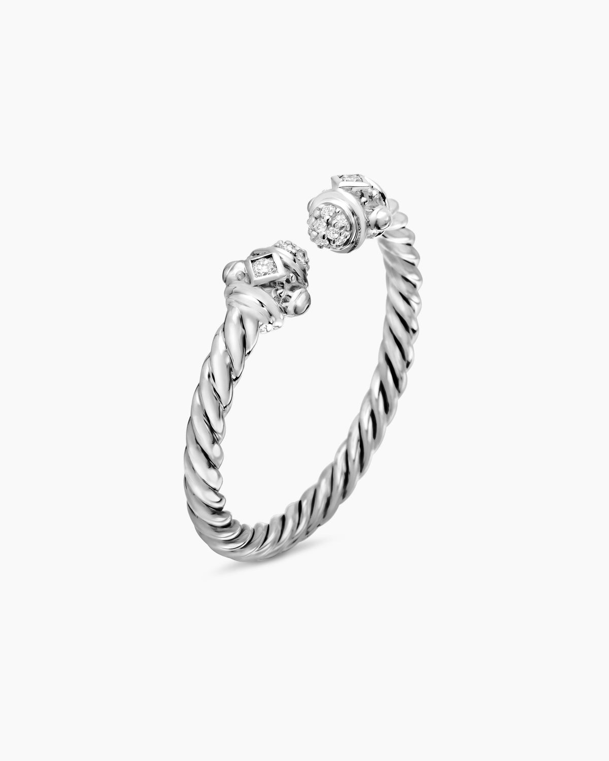 David Yurman Renaissance Ring in 18K White Gold with Diamonds, 2.3mm David Yurman Women’s