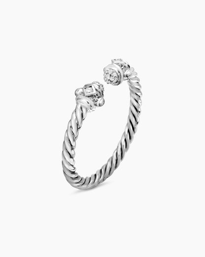 David Yurman Renaissance Ring in 18K White Gold with Diamonds, 2.3mm David Yurman Women’s