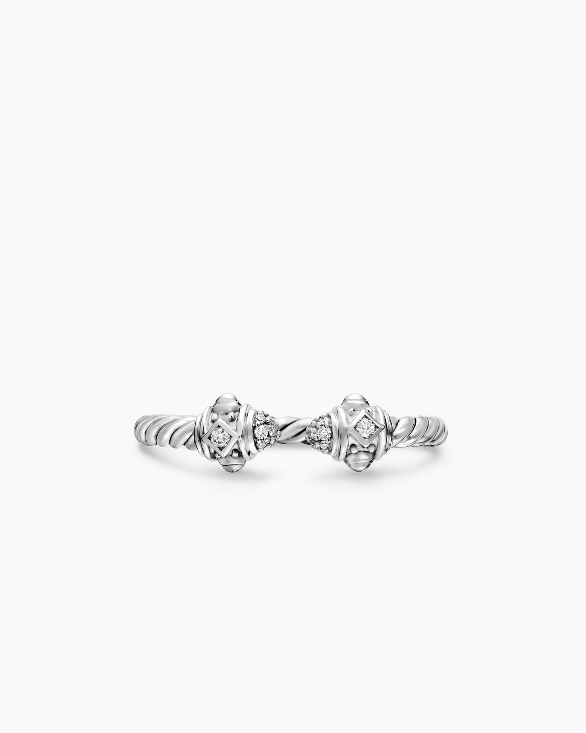 David Yurman Renaissance Ring in 18K White Gold with Diamonds, 2.3mm David Yurman Women’s