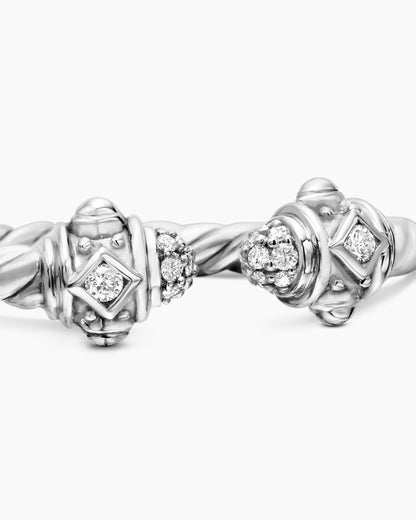 David Yurman Renaissance Ring in 18K White Gold with Diamonds, 2.3mm David Yurman Women’s