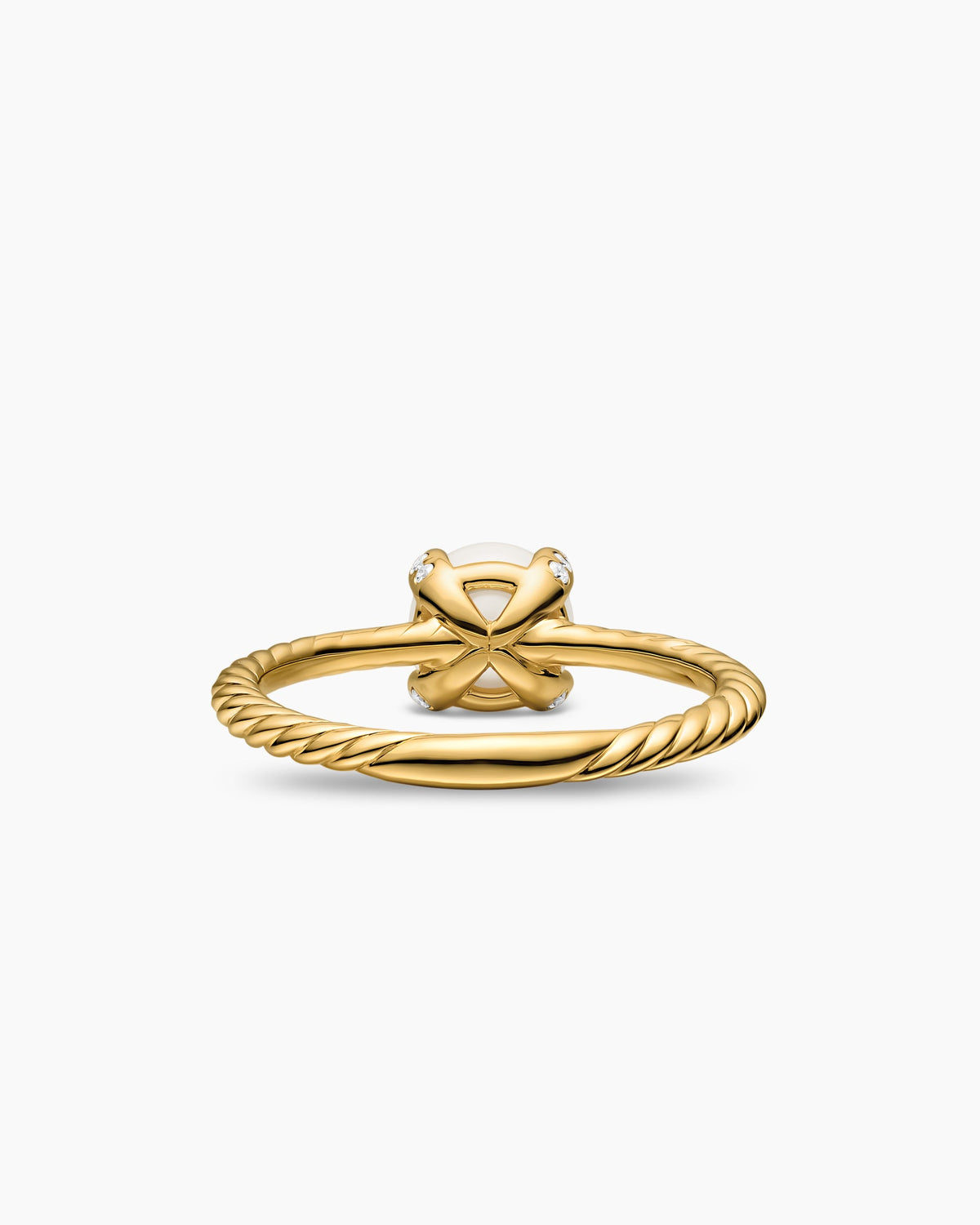 David Yurman Pearl Classics Ring in 18K Yellow Gold with Diamonds, 2mm David Yurman Women’s